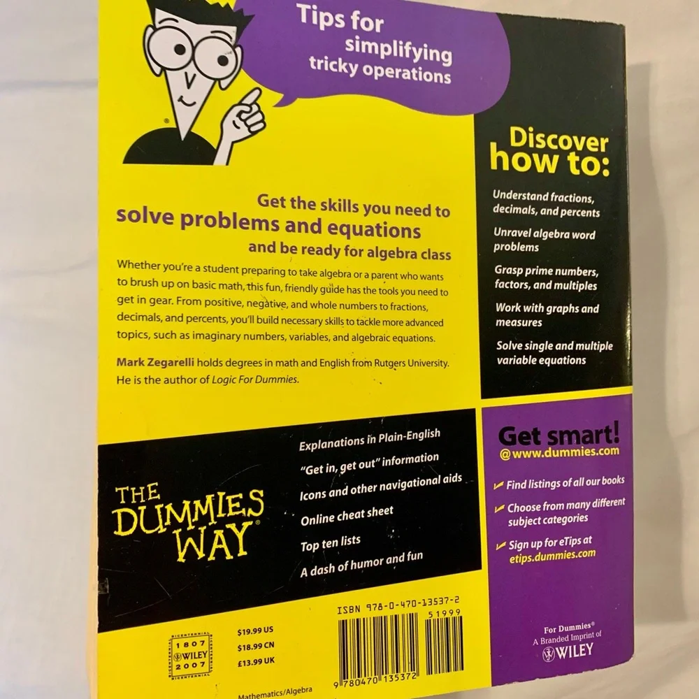 Basic Math & Pre-Algebra “FOR DUMMIES” - Picture 4 of 4